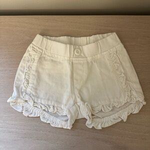 RuffleButts White Shorts